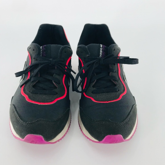 New Balance Women's Sola Sleek Casual Sneakers WLSLUAN1 Black Red Size 8 - Picture 1 of 8